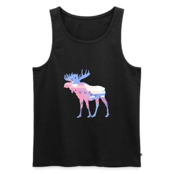 elk - Men's Premium Organic Tank Top - black - Front - AI Model Male 178 light (178cm)