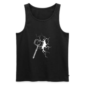Wikinger - Männer Premium Bio Tank Top - Schwarz - Vorne - AI Model Male 178 light (178cm)