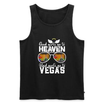 Good Girls Go To Heaven Bad Girls Go To Vegas Trip - Men's Premium Organic Tank Top - black - Front - AI Model Male 178 light (178cm)