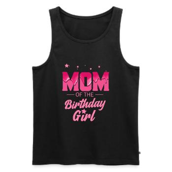 Femme Maman de la fille d’anniversaire Maman Maman Grand-mère - Débardeur bio Premium Homme - noir - Devant - Michal (187cm)