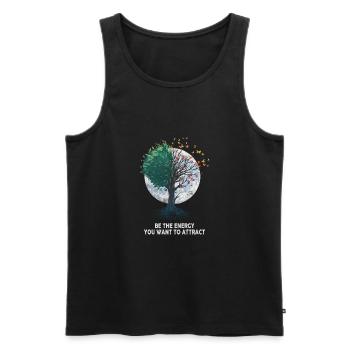 Tree Yggdrasil Viking Celtic Norse Life Symbol - Men's Premium Organic Tank Top - black - Front - AI Model Male 178 light (178cm)