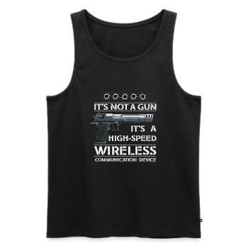 Its Not A Gun Meme Funny Its Not A Gun - Men's Premium Organic Tank Top - black - Front - AI Model Male 178 light (178cm)