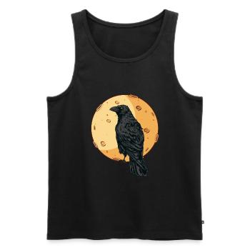 Beautiful Black Crow Raven Bird Watch. Birds Silho - Men's Premium Organic Tank Top - black - Front - Michal (187cm)