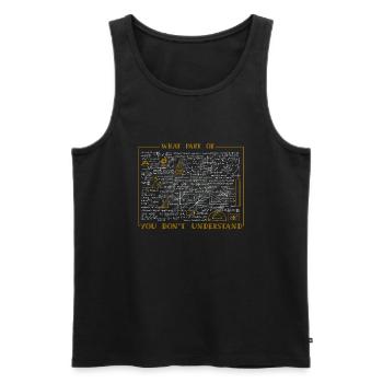 What Part Of Don't You Understand - Männer Premium Bio Tank Top - Schwarz - Vorne - AI Model Male 178 light (178cm)