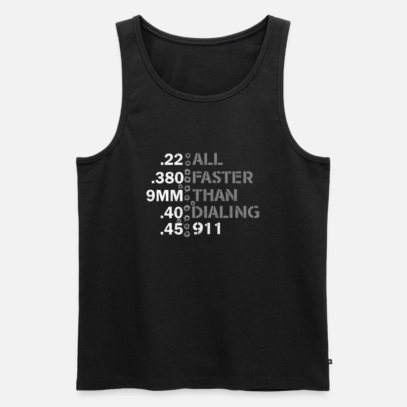 All Faster Than Dialing - Männer Premium Bio Tank Top - Schwarz