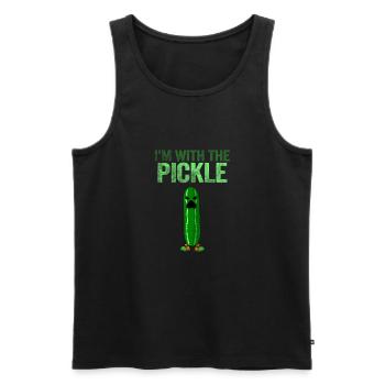 Just A Girl Who Loves Pickles. Pickle - Männer Premium Bio Tank Top - Schwarz - Vorne - Michal (187cm)