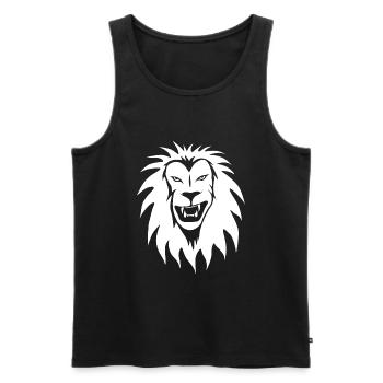 Lion - Débardeur bio Premium Homme - noir - Devant - Michal (187cm)