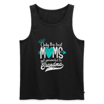 Only The Best Moms Get Promoted To Grandma - Männer Premium Bio Tank Top - Schwarz - Vorne - AI Model Male 178 light (178cm)