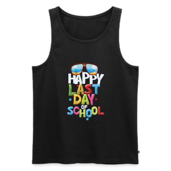 Happy Last Day Of School Students And Teachers - Men's Premium Organic Tank Top - black - Front - AI Model Male 178 light (178cm)