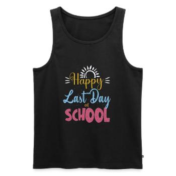 Happy Last Day Of School Students And Teachers - Men's Premium Organic Tank Top - black - Front - AI Model Male 178 light (178cm)