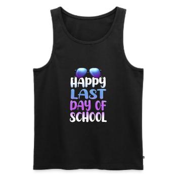 Happy Last Day Of School Students And Teachers - Men's Premium Organic Tank Top - black - Front - AI Model Male 178 light (178cm)