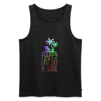 Happy Last Day Of School Students And Teachers - Men's Premium Organic Tank Top - black - Front - AI Model Male 178 light (178cm)