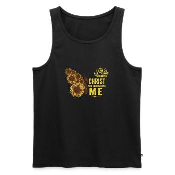 I Can Do All Things Through Christ Strengthens - Männer Premium Bio Tank Top - Schwarz - Vorne - AI Model Male 178 light (178cm)