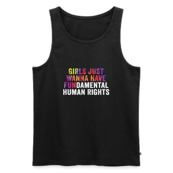 Les filles veulent juste avoir des droits humains fondamentaux - Débardeur bio Premium Homme - noir - Devant - Michal (187cm)
