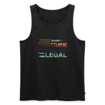 Think While Its Still Legal - Men's Premium Organic Tank Top - black - Front - AI Model Male 178 light (178cm)