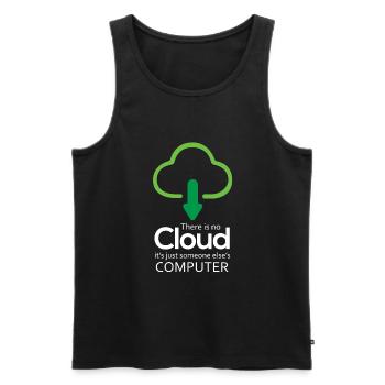 There Is No Cloud It's Just Someone Else's - Männer Premium Bio Tank Top - Schwarz - Vorne - AI Model Male 178 light (178cm)