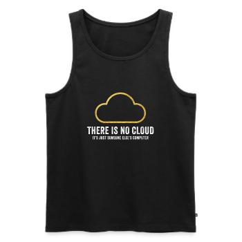 There Is No Cloud It's Just Someone Else's - Männer Premium Bio Tank Top - Schwarz - Vorne - AI Model Male 178 light (178cm)