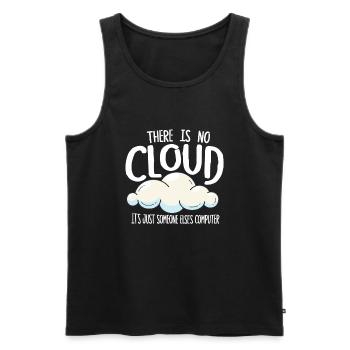 There Is No Cloud It's Just Someone Else's - Männer Premium Bio Tank Top - Schwarz - Vorne - Michal (187cm)