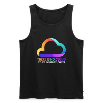 There Is No Cloud It's Just Someone Else's - Männer Premium Bio Tank Top - Schwarz - Vorne - AI Model Male 178 light (178cm)