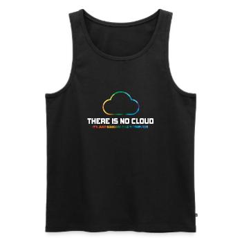 There Is No Cloud It's Just Someone Else's - Männer Premium Bio Tank Top - Schwarz - Vorne - AI Model Male 178 light (178cm)