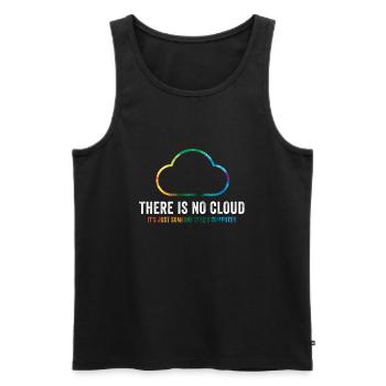 There Is No Cloud It's Just Someone Else's - Männer Premium Bio Tank Top - Schwarz - Vorne - AI Model Male 178 light (178cm)