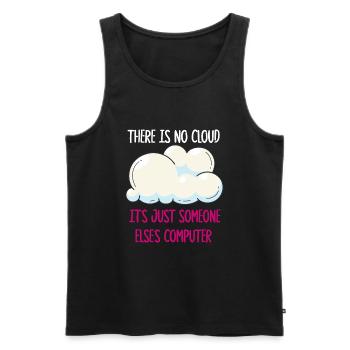 There Is No Cloud It's Just Someone Else's - Männer Premium Bio Tank Top - Schwarz - Vorne - Michal (187cm)