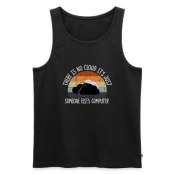There Is No Cloud It's Just Someone Else's - Männer Premium Bio Tank Top - Schwarz - Vorne - AI Model Male 178 light (178cm)