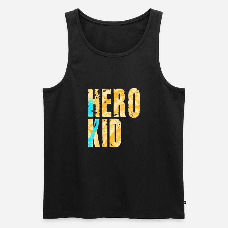 Hero Kid - Männer Premium Bio Tank Top - Schwarz