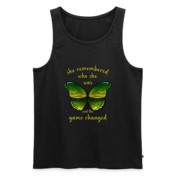 She Remembered Who She Was And The Game Changed - Men's Premium Organic Tank Top - black - Front - Michal (187cm)