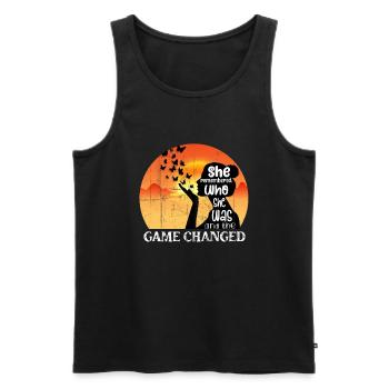 She Remembered Who She Was And The Game Changed - Men's Premium Organic Tank Top - black - Front - Michal (187cm)