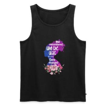 She Remembered Who She Was And The Game Changed - Men's Premium Organic Tank Top - black - Front - Michal (187cm)