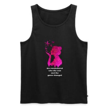 She Remembered Who She Was And The Game Changed - Men's Premium Organic Tank Top - black - Front - Michal (187cm)