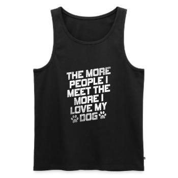 The More People I Meet The More I Like My Dog - Men's Premium Organic Tank Top - black - Front - Michal (187cm)