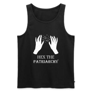 Hex The Patriarchy - Männer Premium Bio Tank Top - Schwarz - Vorne - AI Model Male 178 light (178cm)