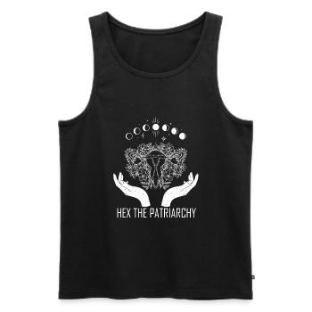Hex The Patriarchy - Männer Premium Bio Tank Top - Schwarz - Vorne - AI Model Male 178 light (178cm)