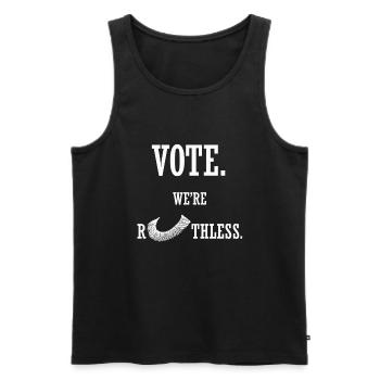 Women's Rights Vote We're Ruthless Human And Women - Men's Premium Organic Tank Top - black - Front - AI Model Male 178 light (178cm)