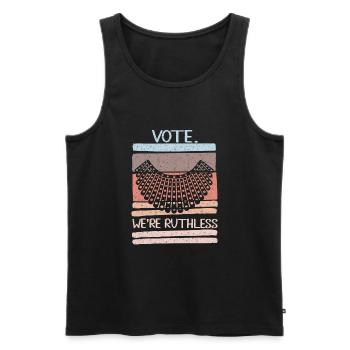 Women's Rights Vote We're Ruthless Human And Women - Men's Premium Organic Tank Top - black - Front - AI Model Male 178 light (178cm)
