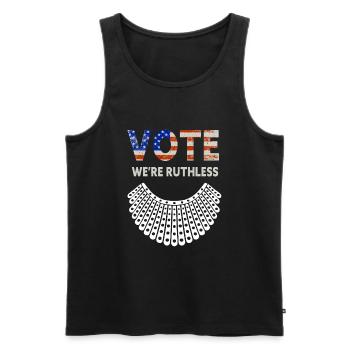 Women's Rights Vote We're Ruthless Human And Women - Men's Premium Organic Tank Top - black - Front - AI Model Male 178 light (178cm)