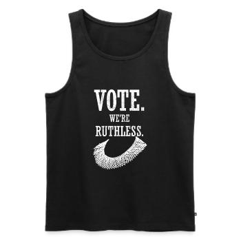 Women's Rights Vote We're Ruthless Human And Women - Men's Premium Organic Tank Top - black - Front - AI Model Male 178 light (178cm)