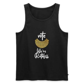 Women's Rights Vote We're Ruthless Human And Women - Men's Premium Organic Tank Top - black - Front - AI Model Male 178 light (178cm)