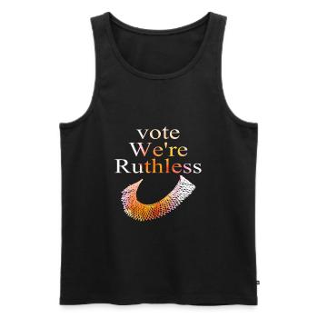 Women's Rights Vote We're Ruthless Human And Women - Men's Premium Organic Tank Top - black - Front - AI Model Male 178 light (178cm)