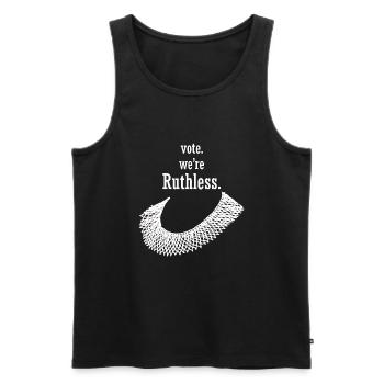 Women's Rights Vote We're Ruthless Human And Women - Men's Premium Organic Tank Top - black - Front - AI Model Male 178 light (178cm)