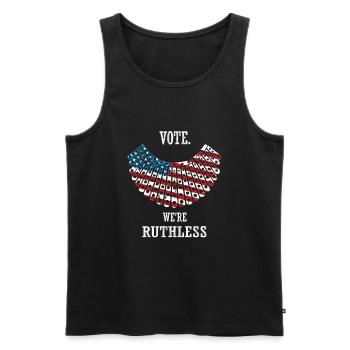 Women's Rights Vote We're Ruthless Human And Women - Men's Premium Organic Tank Top - black - Front - AI Model Male 178 light (178cm)
