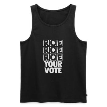 Roe Your Vote Pro-Choice Womens Feminist - Männer Premium Bio Tank Top - Schwarz - Vorne - AI Model Male 178 light (178cm)
