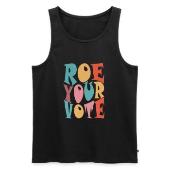 Roe Your Vote Pro-Choice Womens Feminist - Men's Premium Organic Tank Top - black - Front - AI Model Male 178 light (178cm)