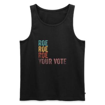 Roe Your Vote Pro-Choice Womens Feminist - Männer Premium Bio Tank Top - Schwarz - Vorne - AI Model Male 178 light (178cm)