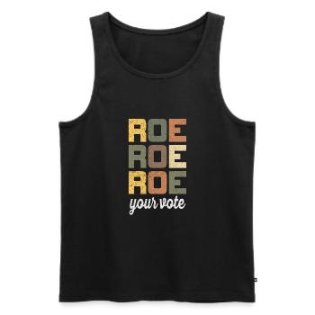 Roe Your Vote Pro-Choice Womens Feminist - Männer Premium Bio Tank Top - Schwarz - Vorne - AI Model Male 178 light (178cm)