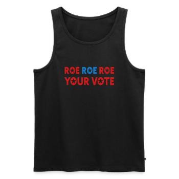 Roe Your Vote Pro-Choice Womens Feminist - Men's Premium Organic Tank Top - black - Front - AI Model Male 178 light (178cm)