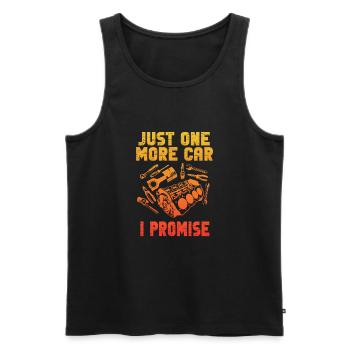 Juste une pièce de voiture de plus que je promets - Débardeur bio Premium Homme - noir - Devant - AI Model Male 178 light (178cm)