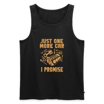 Just One More Car Part I Promise - Men's Premium Organic Tank Top - black - Front - AI Model Male 178 light (178cm)